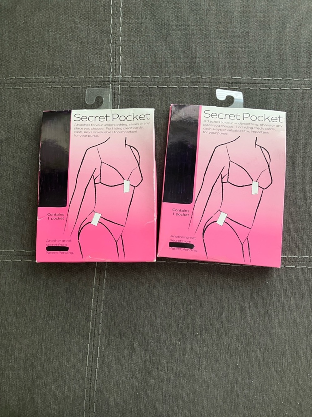 Adhesive Undergarment Secret Pocket - Tan color